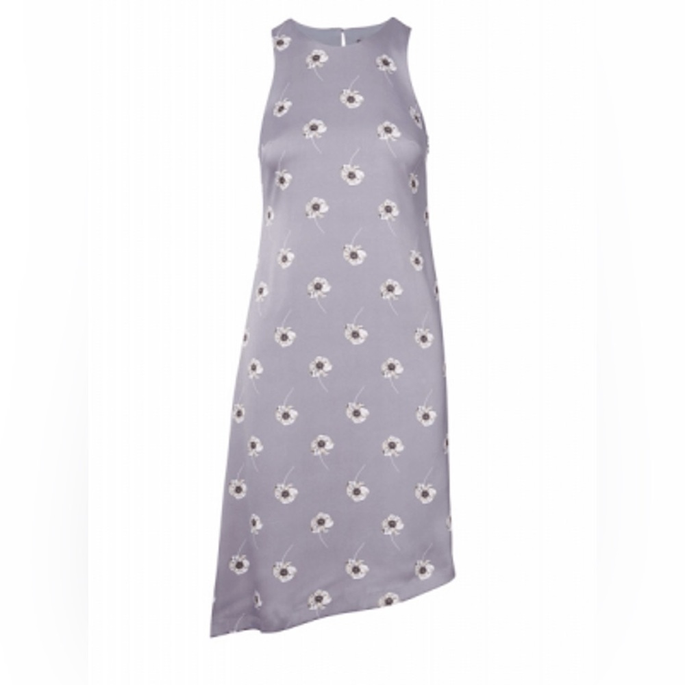 Banana Republic| Grey Floral Ombre Hem Asymmetrical Sleeveless Dress Sz 6